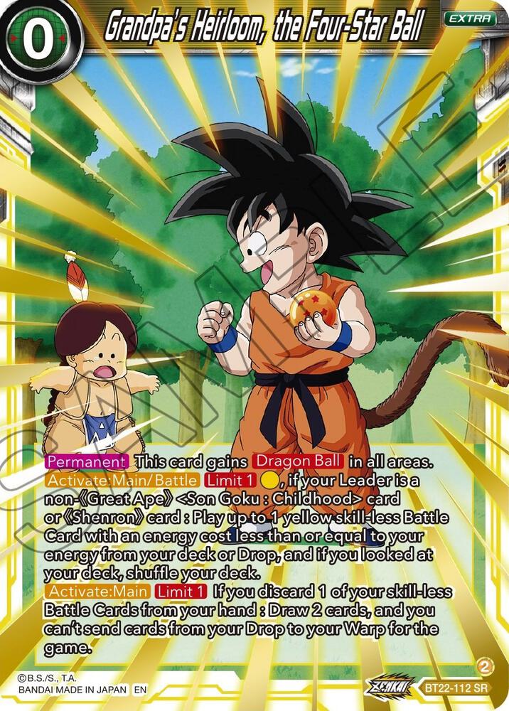 Grandpa's Heirloom, the Four-Star Ball Super Rare Critical Blow BT22-112 NM
