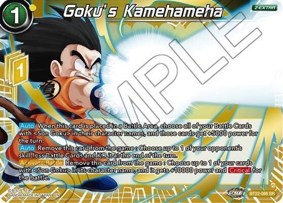 Goku's Kamehameha Super Rare Critical Blow BT22-086 NM