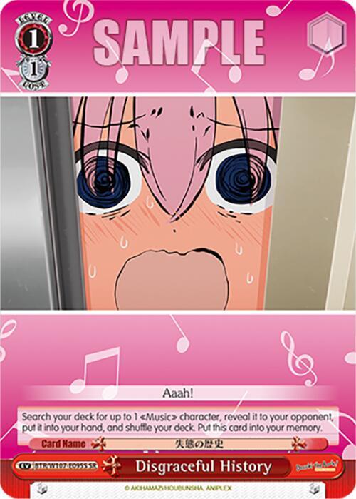 Disgraceful History (95SR) Super Rare BOCCHI THE ROCK! BTR/W107-E095S SR NM