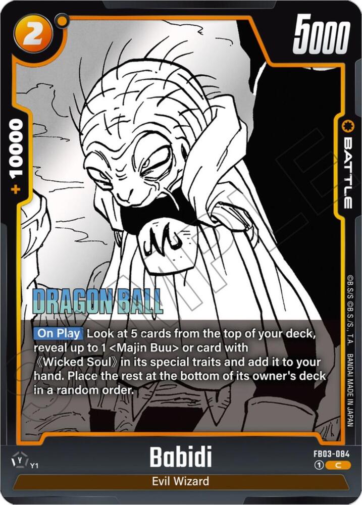 Babidi - FB03-084 Common Manga Booster 01 FB03-084 NM