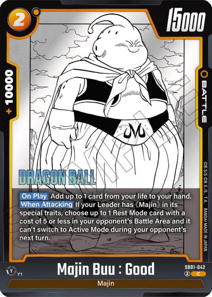 Majin Buu: Good - SB01-042 Common Manga Booster 01 SB01-042 NM