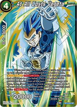 At All Costs Vegeta Super Rare Colossal Warfare BT4-030 NM
