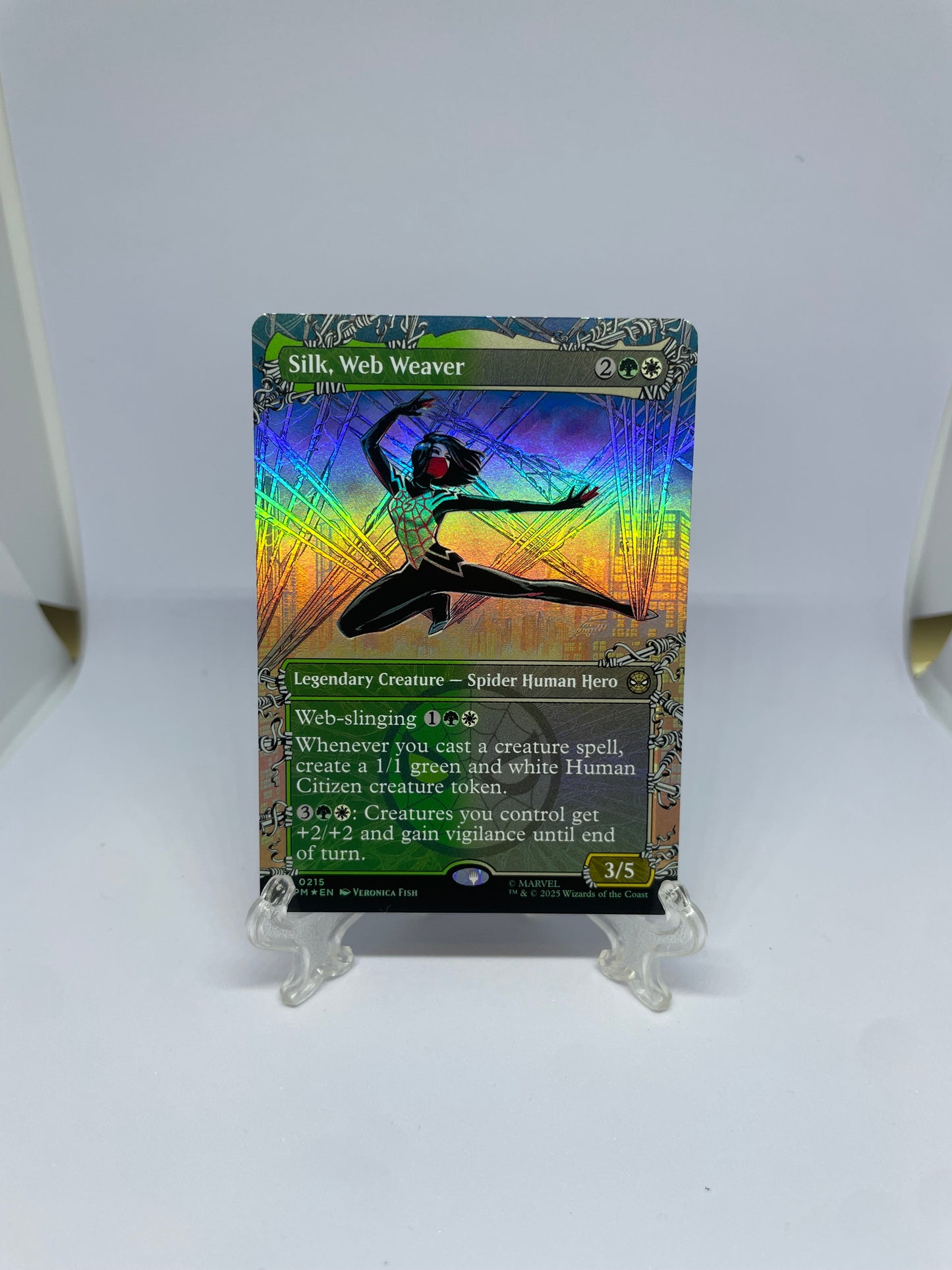 Silk, Web Weaver (Borderless) R Marvel's Spider-Man 215 NM