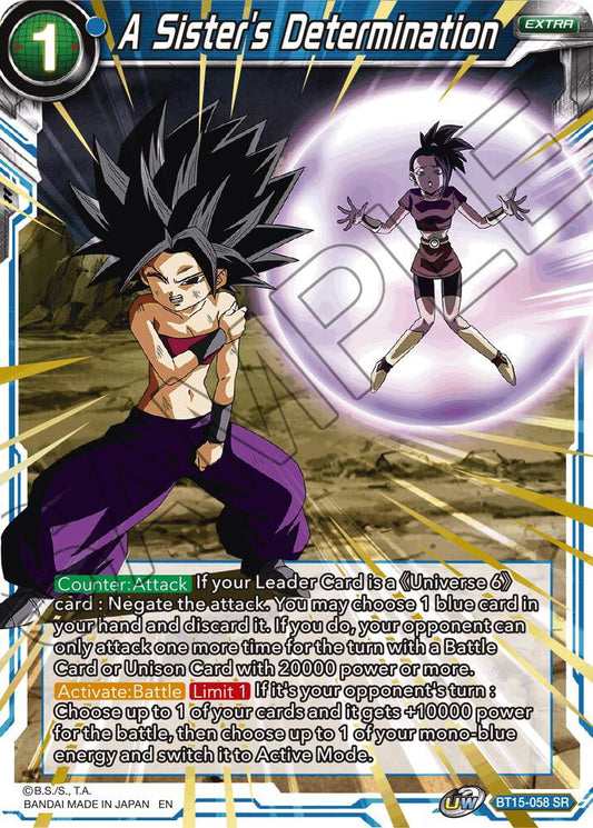 A Sister's Determination Super Rare Saiyan Showdown BT15-058 NM