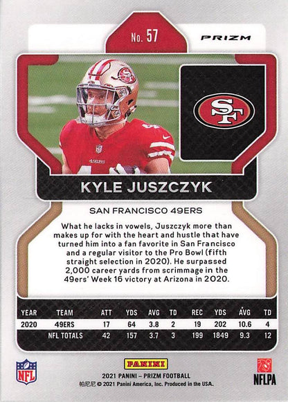 2021 Panini Prizm #57 Kyle Juszczyk Lazer