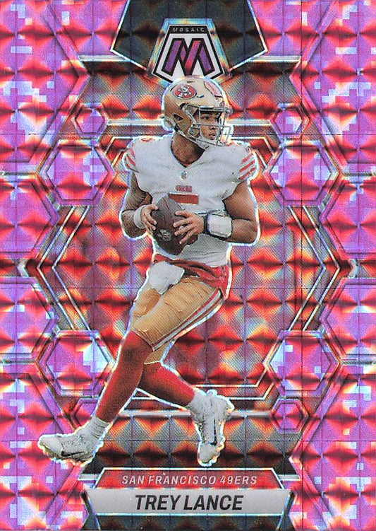 2023 Panini Mosaic #212 Trey Lance Camo Pink Mosaic