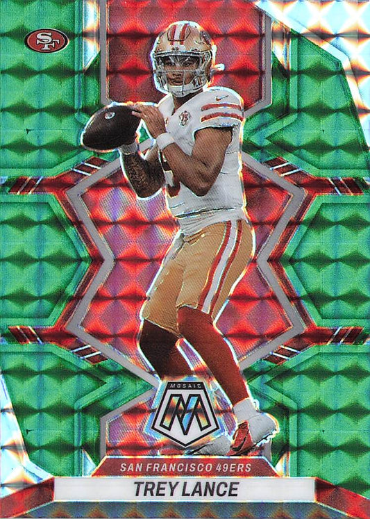 2022 Panini Mosaic #175 Trey Lance Mosaic Green
