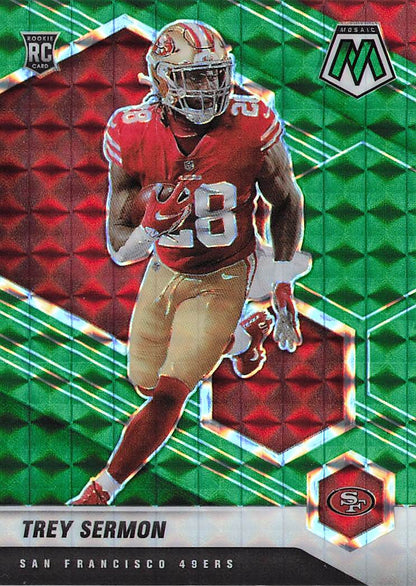 2021 Panini Mosaic #324 Trey Sermon Prizm Green