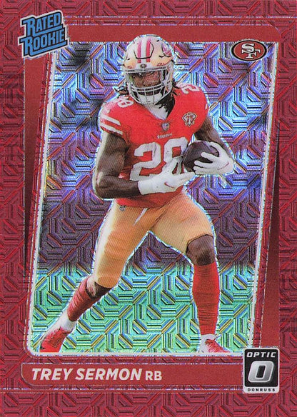 2021 Donruss Optic #224 Trey Sermon Green Velocity