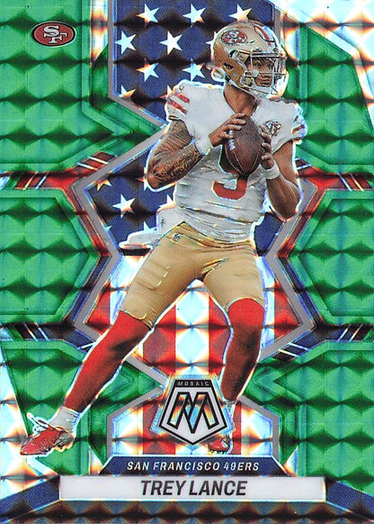 2022 Panini Mosaic #269 Trey Lance Mosaic Green