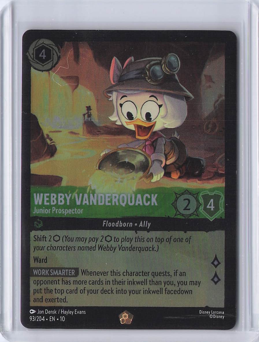 Webby Vanderquack - Junior Prospector 93/204 Whispers in the Well Cold Foil