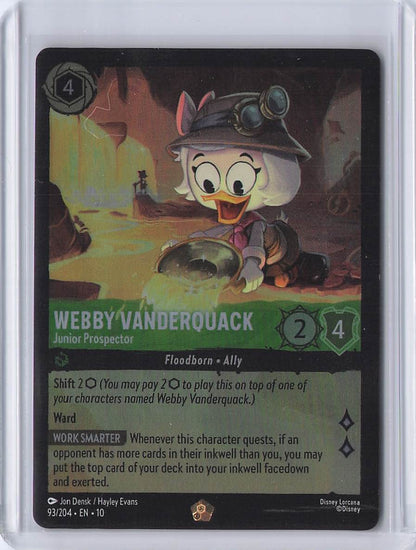 Webby Vanderquack - Junior Prospector 93/204 Whispers in the Well Cold Foil