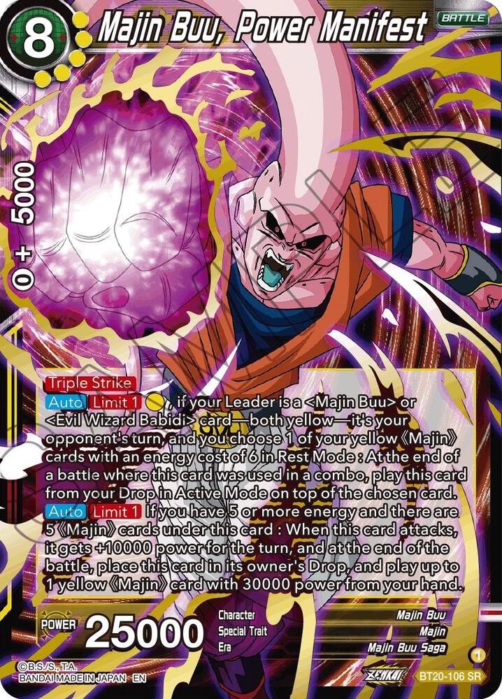 Majin Buu, Power Manifest Super Rare Power Absorbed BT20-106 NM
