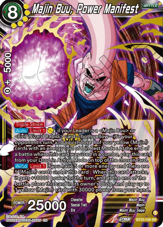 Majin Buu, Power Manifest Super Rare Power Absorbed BT20-106 NM