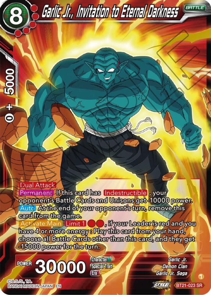 Garlic Jr., Invitation to Eternal Darkness Super Rare Wild Resurgence BT21-023 NM