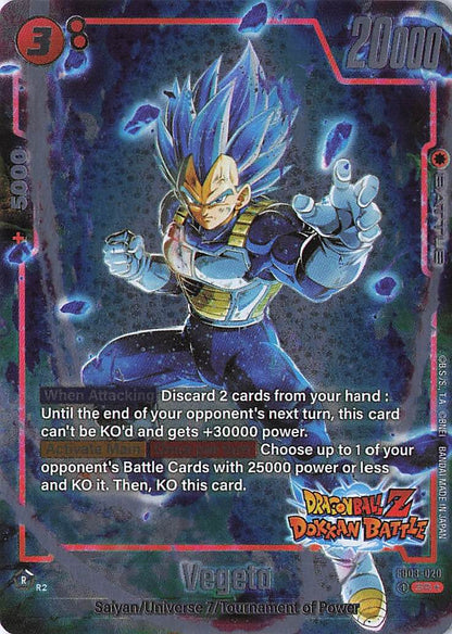 Vegeta - (Dragon Ball Z Dokkan Battle Alternate Art) Super Rare Raging Roar Alternate Art Reprints FB03-020 NM