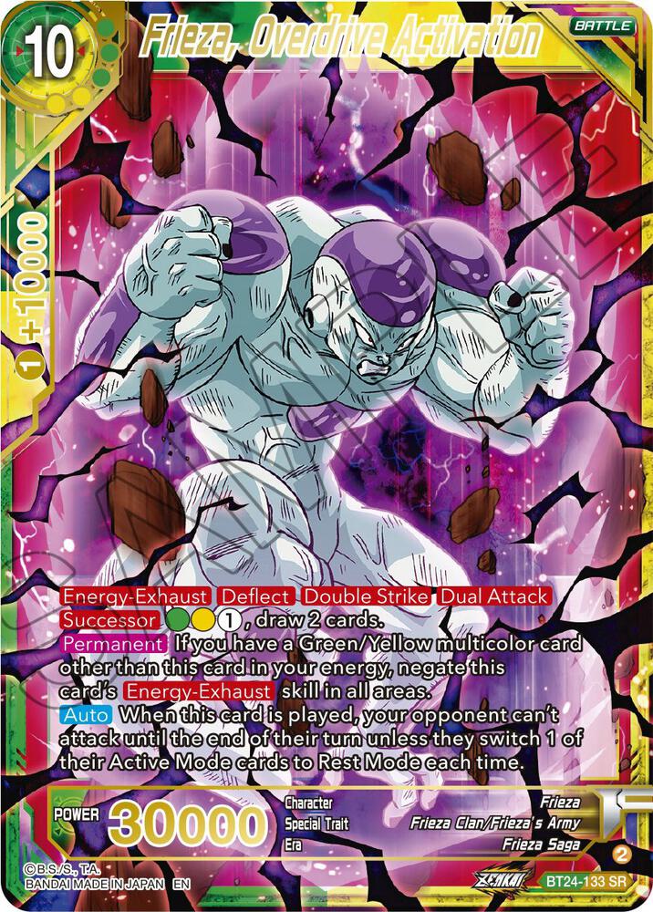Frieza, Overdrive Activation Super Rare Beyond Generations BT24-133 NM