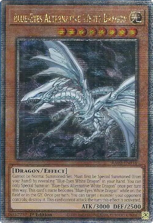 Blue-Eyes Alternative White Dragon (Quarter Century Secret Rare) Quarter Century Secret Rare 25th Anniversary Rarity Collection II RA02-EN010 NM