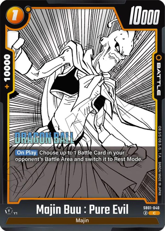 Majin Buu: Pure Evil - SB01-040 Common Manga Booster 01 SB01-040 NM