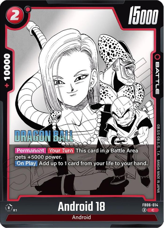 Android 18 - FB06-014 Common Manga Booster 01 FB06-014 NM