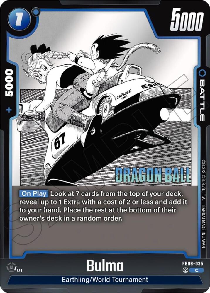 Bulma - FB06-035 Common Manga Booster 01 FB06-035 NM