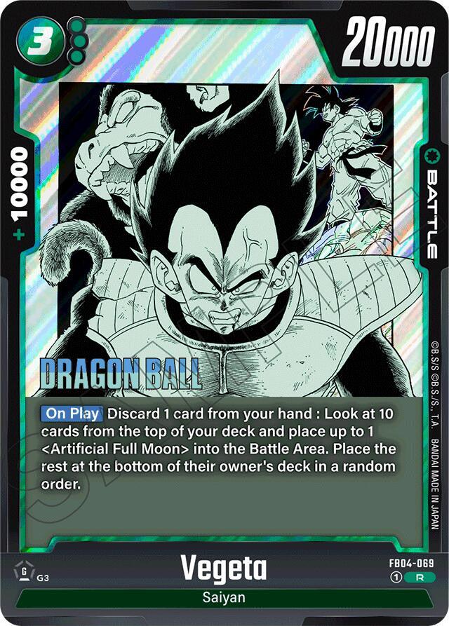 Vegeta - FB04-069 Rare Manga Booster 01 FB04-069 NM