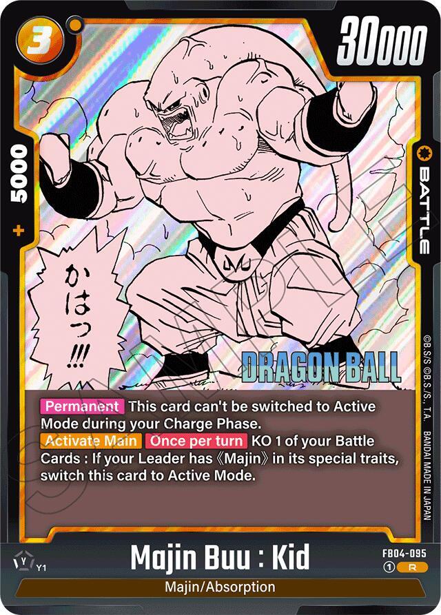 Majin Buu: Kid - FB04-095 Rare Manga Booster 01 FB04-095 NM