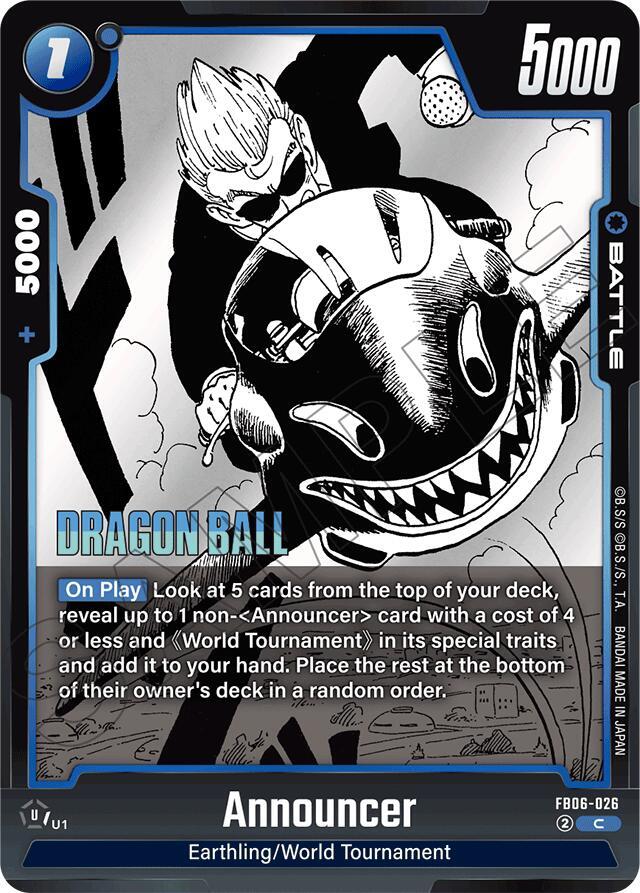 Announcer Common Manga Booster 01 FB06-026 NM
