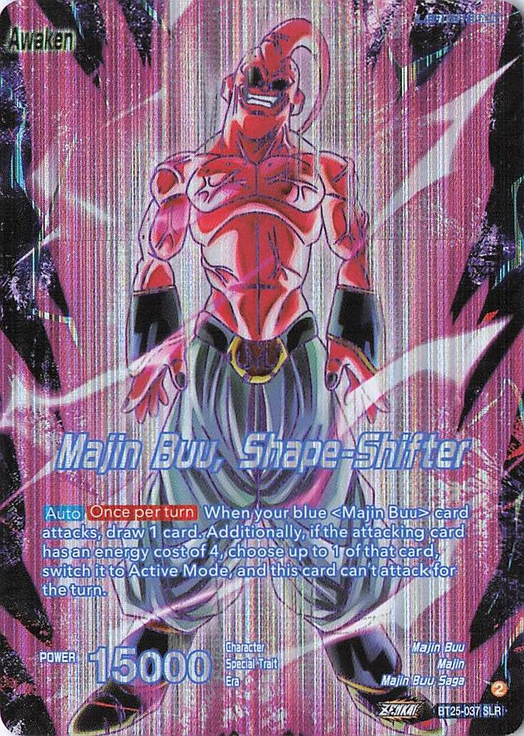 Majin Buu // Majin Buu, Shape-Shifter (SLR) Special Leader Rare Legend of the Dragon Balls BT25-037 NM