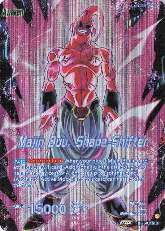 Majin Buu // Majin Buu, Shape-Shifter (SLR) Special Leader Rare Legend of the Dragon Balls BT25-037 NM