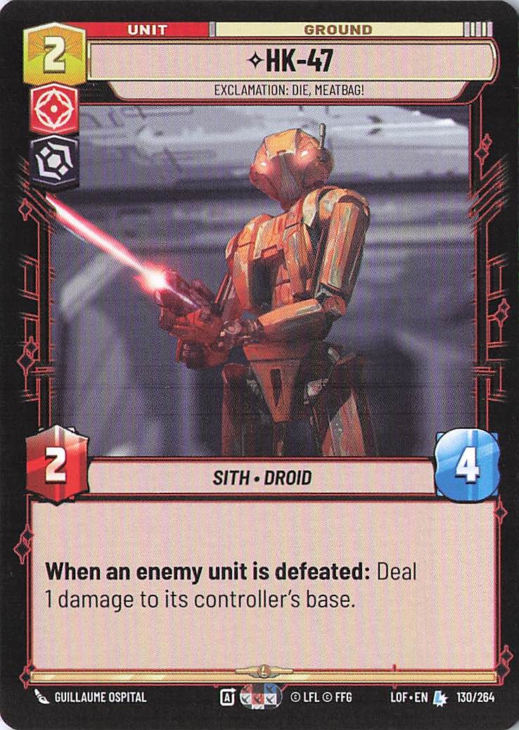 HK-47 - Exclamation: Die, Meatbag! Legendary Legends of the Force 130/264 NM